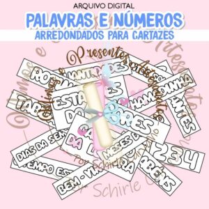 Apostila Palavras e Números para Cartazes - Letra Redonda