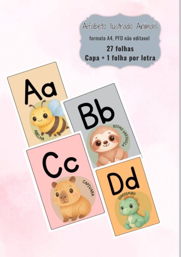 Arquivo Alfabeto Ilustrado Animais - Collab com Coisas de Myca