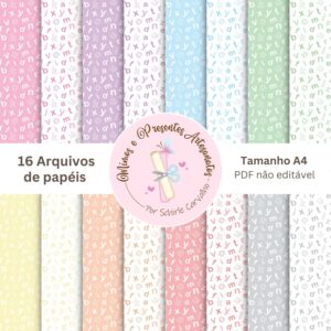 Arquivo Papéis Alfabeto - PDF E ZIP